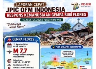 Gempa Dahsyat Guncang Flores, Korban Terus Bertambah! JPIC OFM Buka 5 Posko Kemanusiaan – Laporan Sementara JPIC OFM